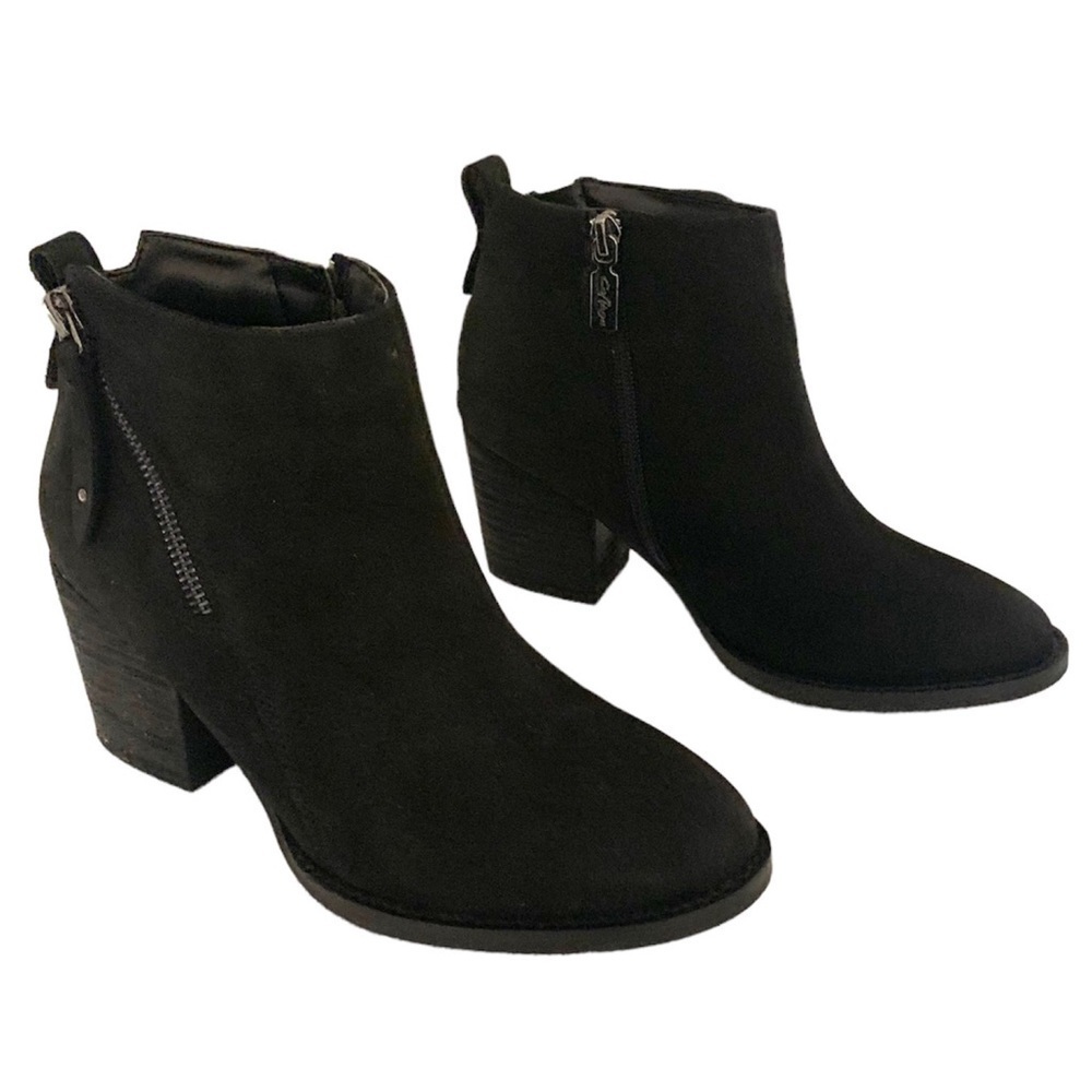 Aqua College Women's Nancy Nubuck Waterproof Booties Black Size 5.5 M with box